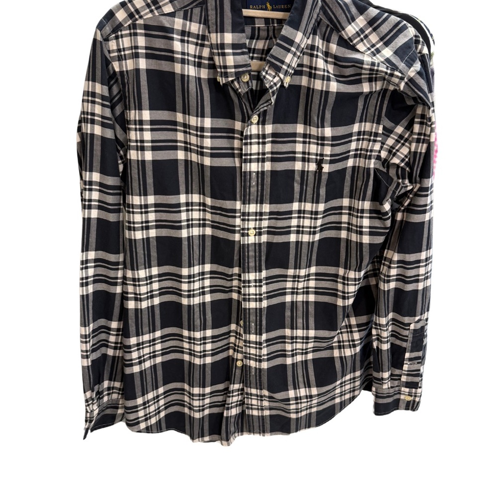 Ralph Lauren Black and White Casual Button Down Shirt